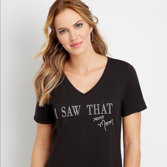 Maurices I Saw That XOXO Mom Graphic Tee NWOT Size XS - Picture 8 of 8
